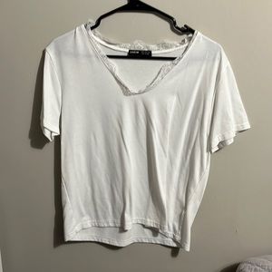 white casual lacy top